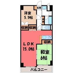 雀宮駅 徒歩12分 3階の物件間取画像